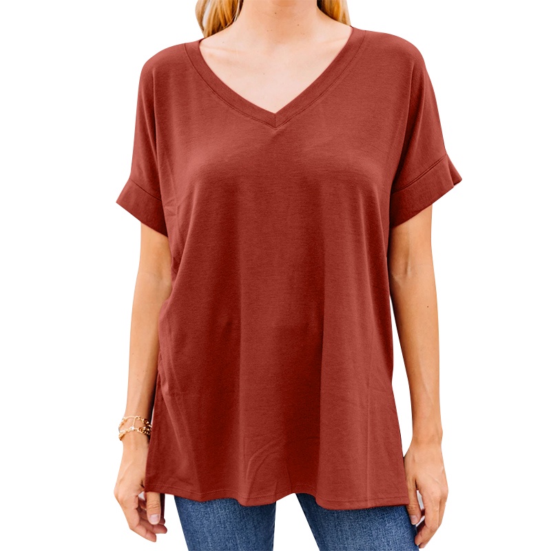 Áo kiểu ZANZEA tay lỡ cổ chữ V xẻ tà thời trang dành cho nữ