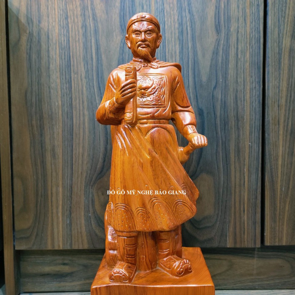 Tượng Hưng Đạo Vương - Trần Quốc Tuấn cao 50 cm gỗ hương [RẺ SẬP SÀN]