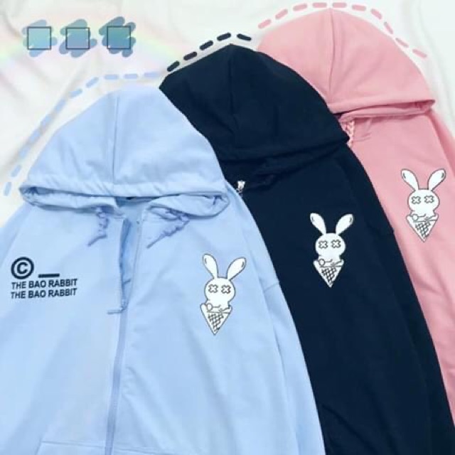 ÁO KHOÁC DÂY KÉO / HOODIE ZIP UNISEX BAD RABBIT