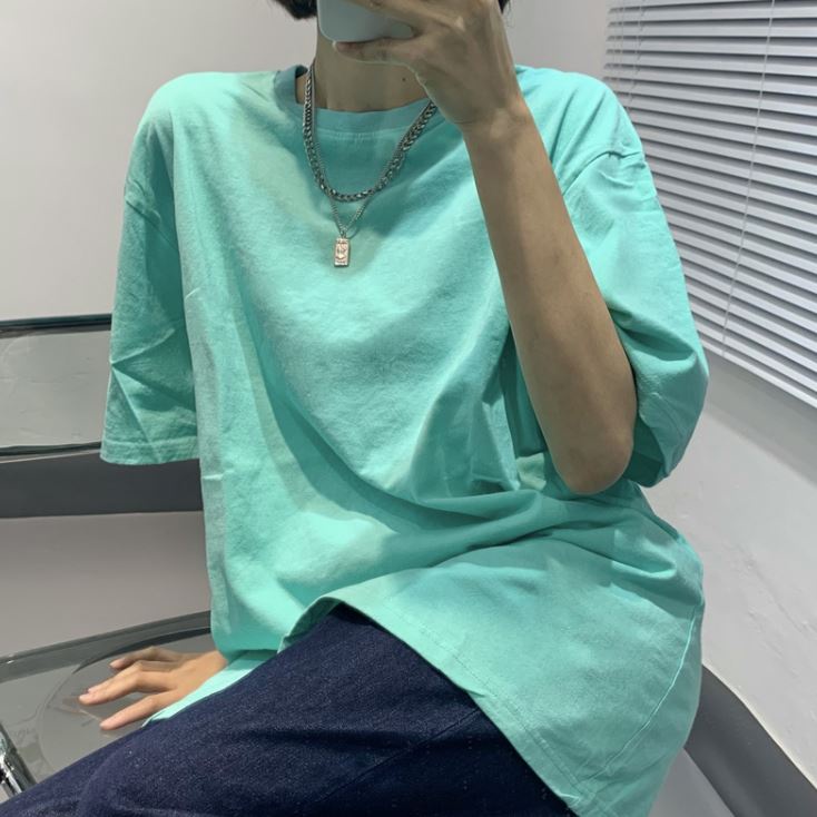 Áo thun tay lỡ nam nữ oversize trơn basic nhiều màu moonzshop | BigBuy360 - bigbuy360.vn