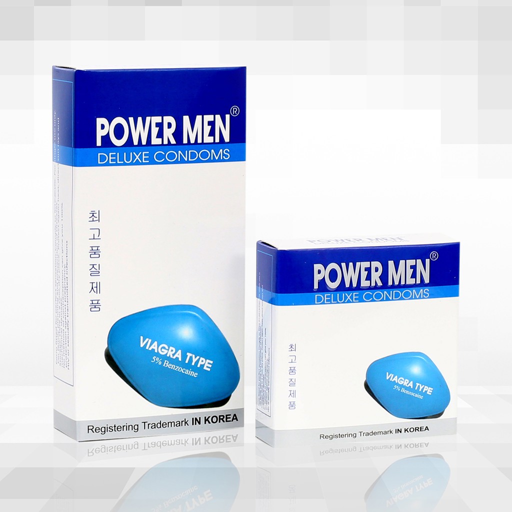 Bao cao su Powermen Viagra Siêu mỏng, kéo dài thời gian Hộp 12 chiếc