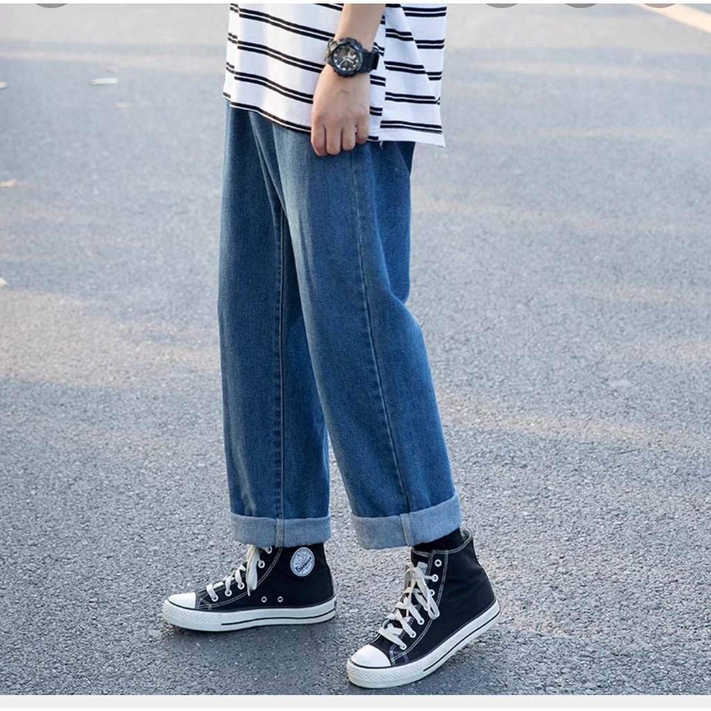 Quần jean bò baggy nam nữ ống suông rộng Unisex hàng Quảng Châu phong cách Hàn Quốc sành điệu style năm 2022 SKShop22 | BigBuy360 - bigbuy360.vn