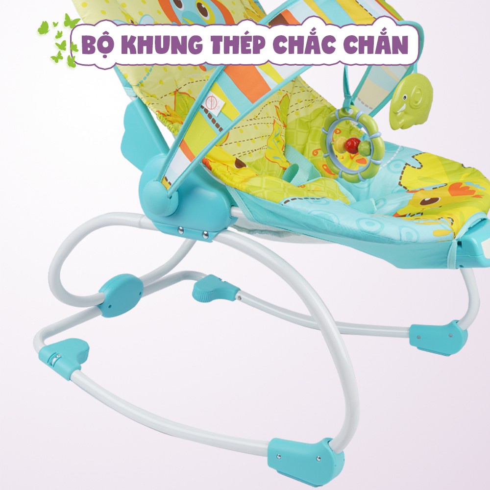 Ghế rung, bập bênh kiêm ghế ngồi trẻ em 2 vị trí ngả với 12 bài nhạc Mastela 6903/6904 - Bảo hành chính hãng 1 năm