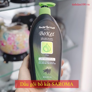 Dầu gội bồ kết Saroma trị gàu, ngăn rụng tóc 450ml sạch nhẹ dịu, không hóa chất độc hại