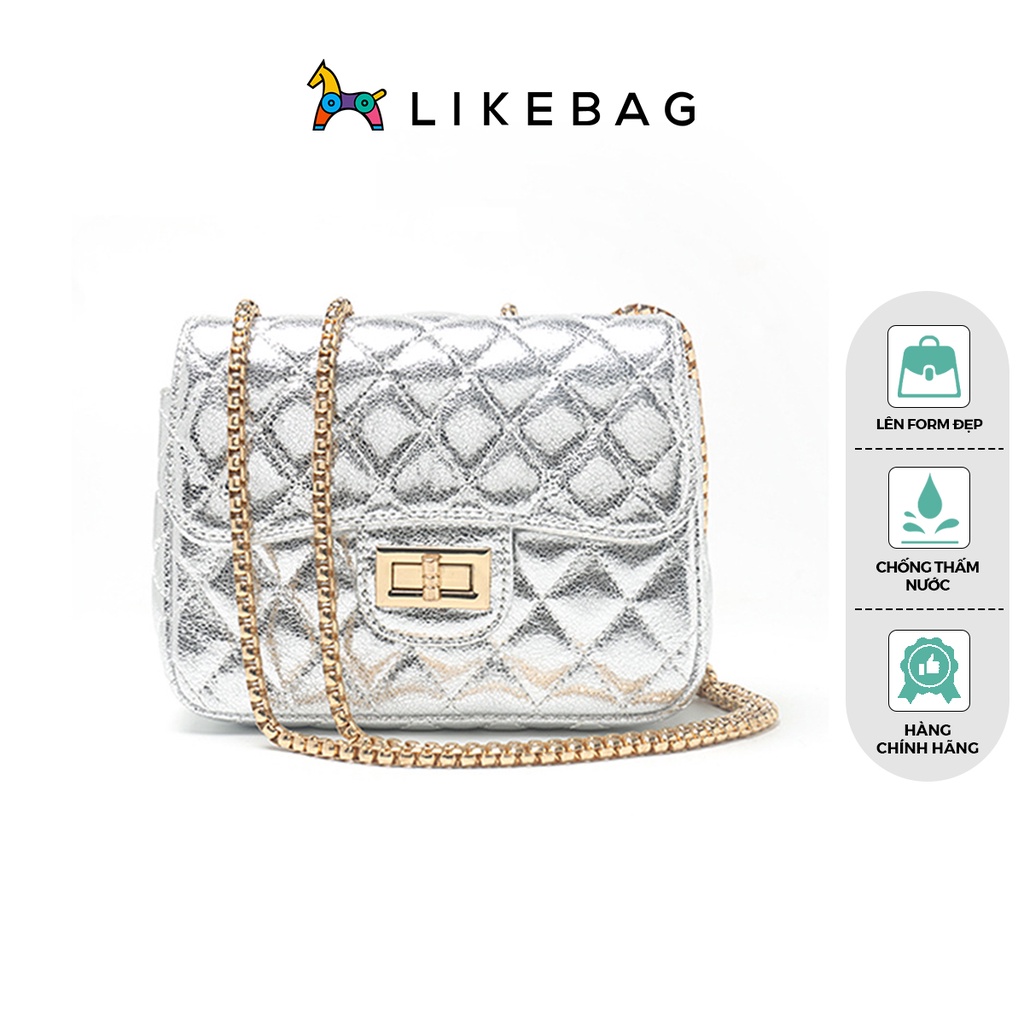 Túi nữ đeo chéo vai LIKEBAG đứng form phối dây xích cao cấp 220307075 - LIBAGI