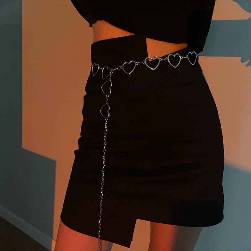 Dây xích đeo thắt lưng bằng kim loại thời trang cá tính cho nữ