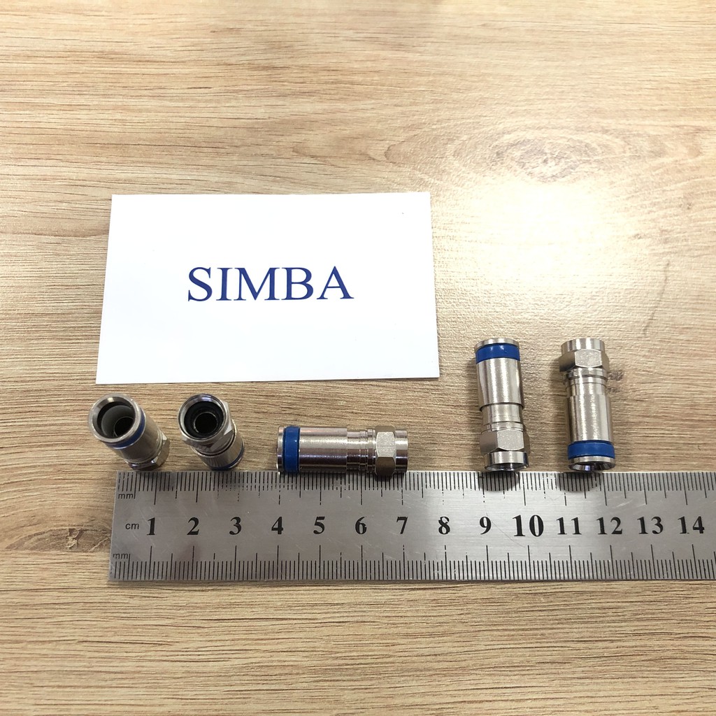 10 Cái đầu nối F5 cho truyền hình cáp, anten chảo K+, rắc F5 Camera loại nén cao cấp Model : FE058 Hãng ZG