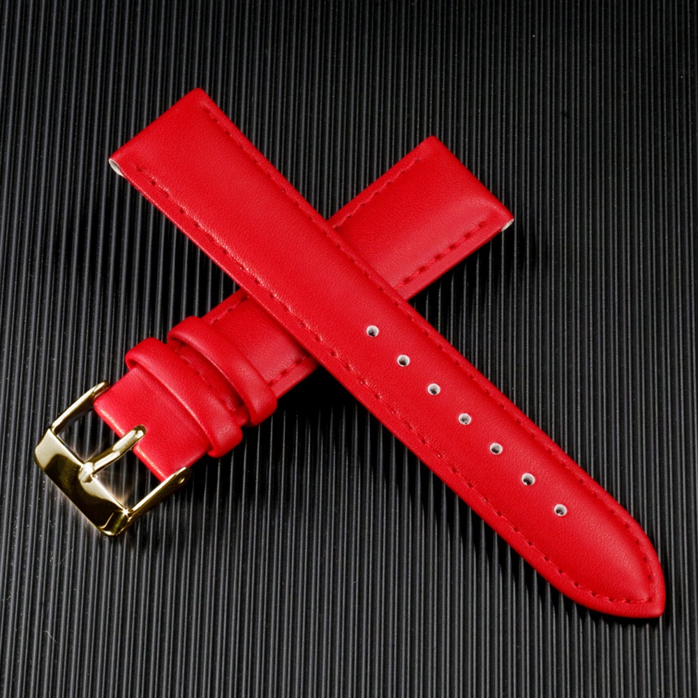 Dây Đeo Đồng Hồ Bằng Da Bò Thật 12mm 14mm 16mm 18mm 20mm 22mm 24mm Có Khóa Cài Bằng Thép Không Gỉ