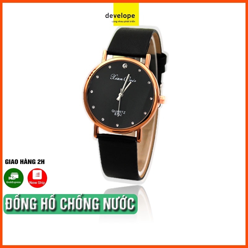 Đồng hồ nam nữ XIAN BCIX, dây da, phong cách trẻ trung, chống nước