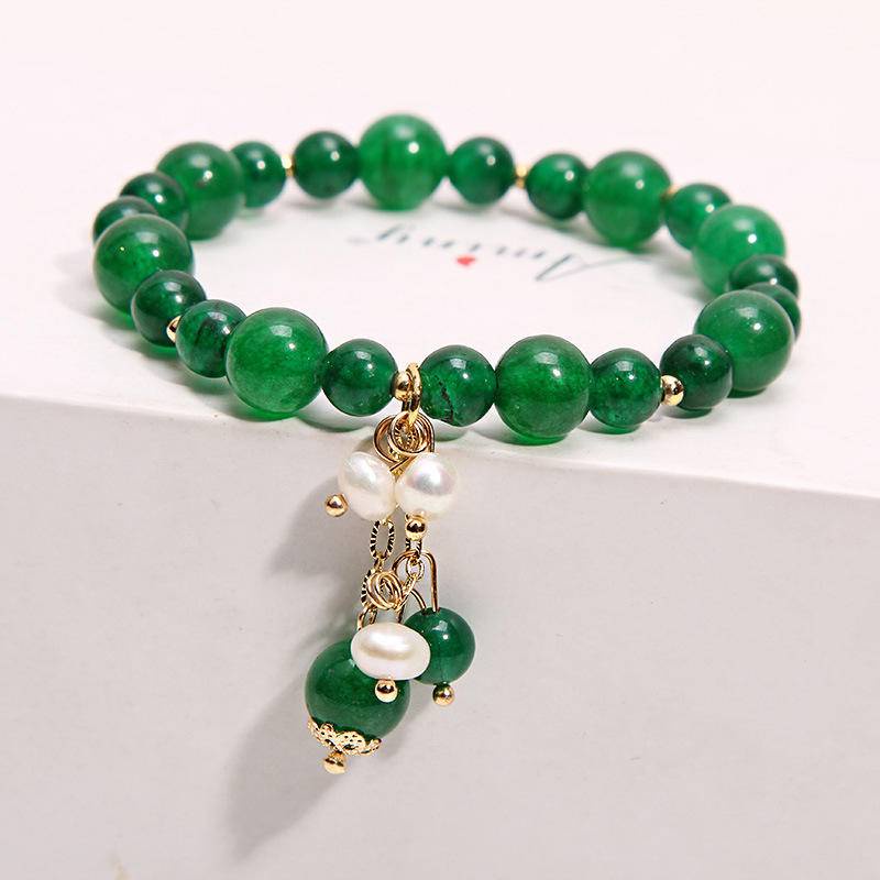 Vòng Tay ♈️  Vòng Tay May Mắn Xỏ Hạt Pha Lê Hình Hoa Đào Thời Trang Hàn Quốc Dành Cho Nữ | BigBuy360 - bigbuy360.vn