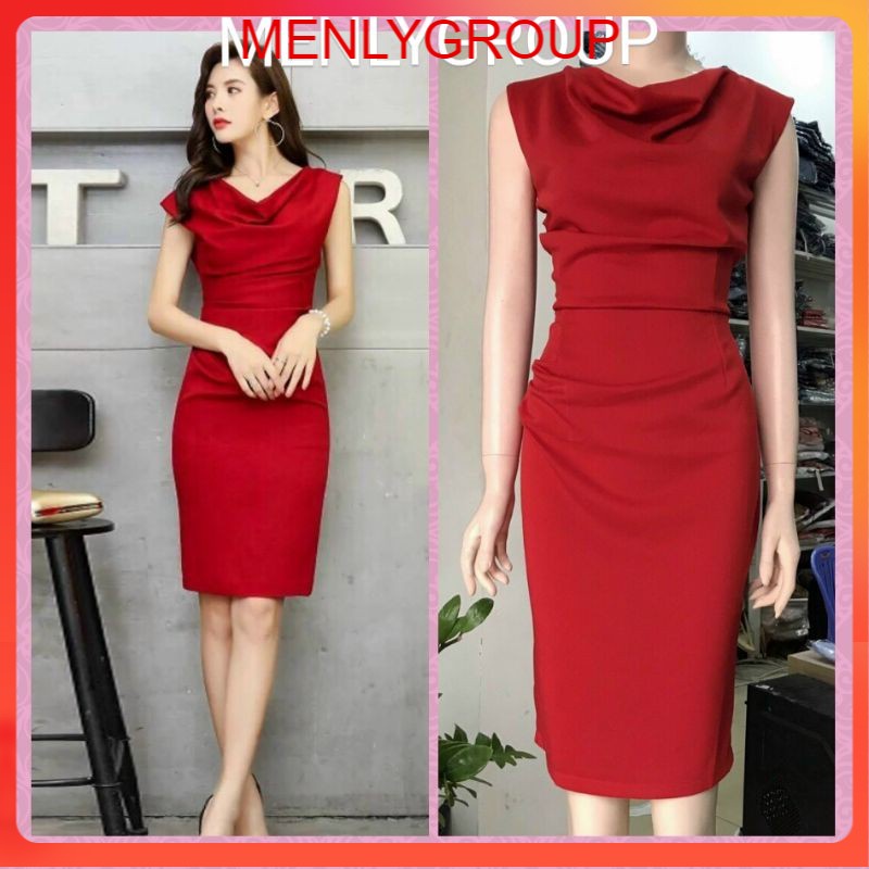 ĐẦM BODY ĐỎ CỔ ĐỔ