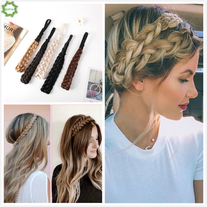 Băng Đô Tết Bím Tóc Giả Phong Cách Âu Mỹ