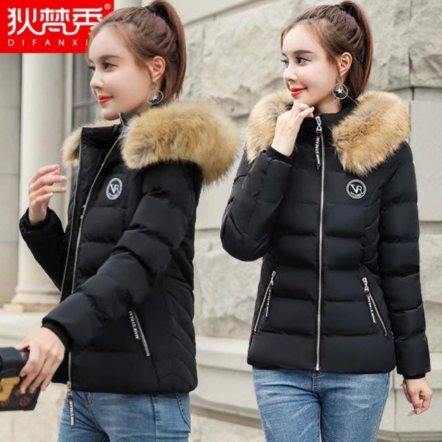 ┇♞♨Áo phao nữ cổ lông cực xịn ấm thời trang bắt kịp xu hướng giới trẻ