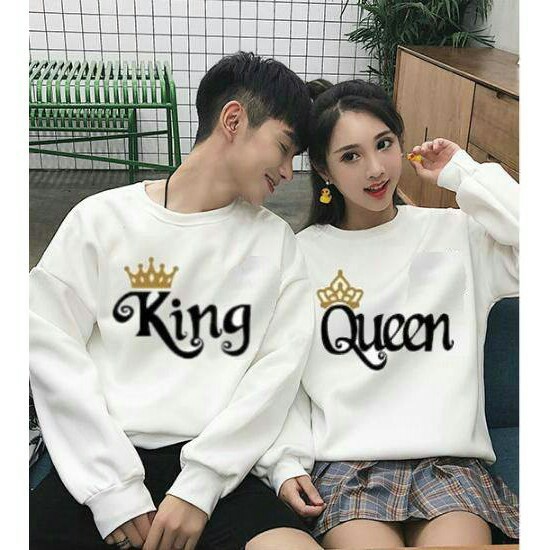 Áo Cặp King Queen Cho Cặp Đôi Chất Nỉ Bông Đủ Size