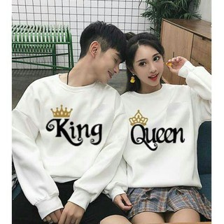 Áo cặp king queen cho cặp đôi chất nỉ bông đủ size