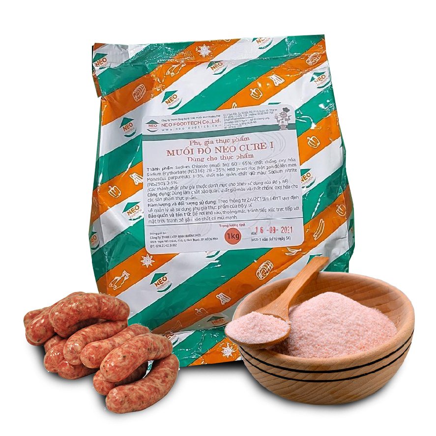 Muối đỏ làm lạp xưởng, xúc xích...