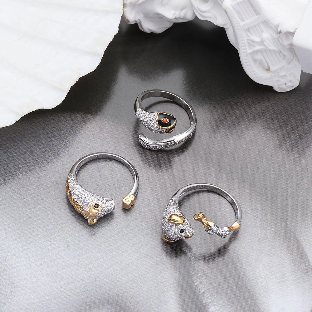 Nhẫn Đính Đá Zircon Phong Cách 12 Cung Hoàng Đạo Thời Trang