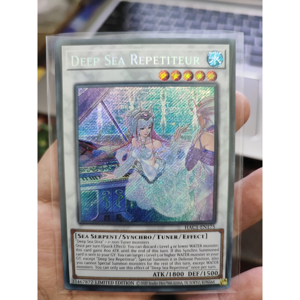 1 lá thẻ bài Deep Sea Repetiteur - HAC1-EN175 - Secret Rare Limited Edition
