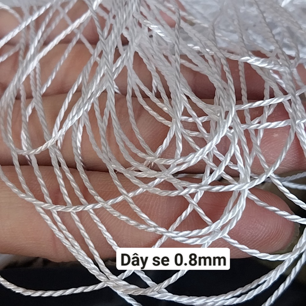 5-20met dây dù sợi se size 0.8mm - 1mm- 1.5mm bóng dùng đan vòng tay, thắt vòng tay, vòng cổ may mắn