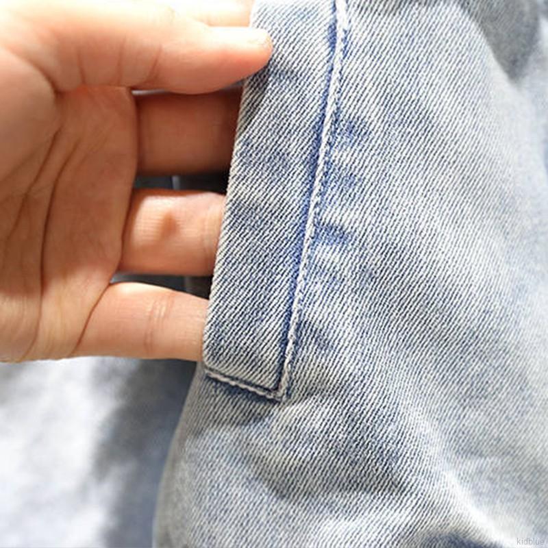 Áo khoác denim dài tay viền ren đáng yêu cho bé gái