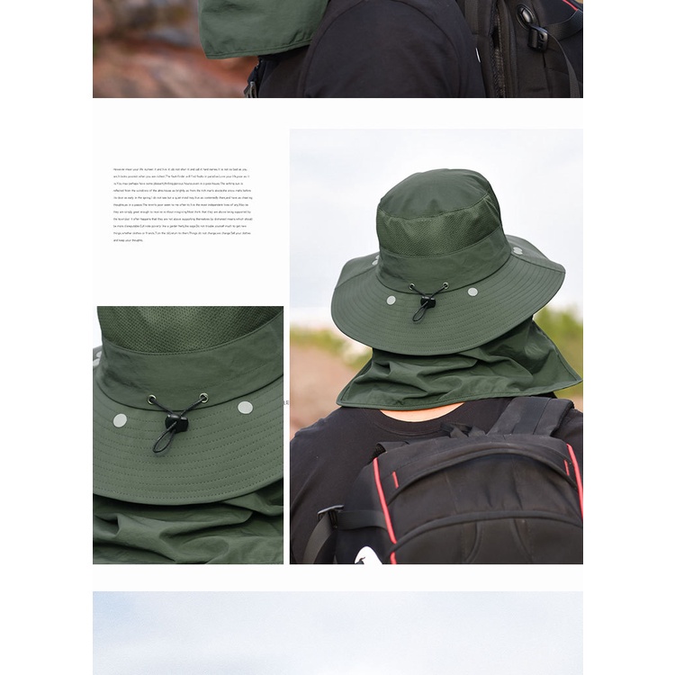 Mũ Chống Nắng Kèm Tấm Chắn Bảo Vệ Cổ Chống Tia UV Tiện Dụng Khi Đi Câu Cá / Đạp Xe