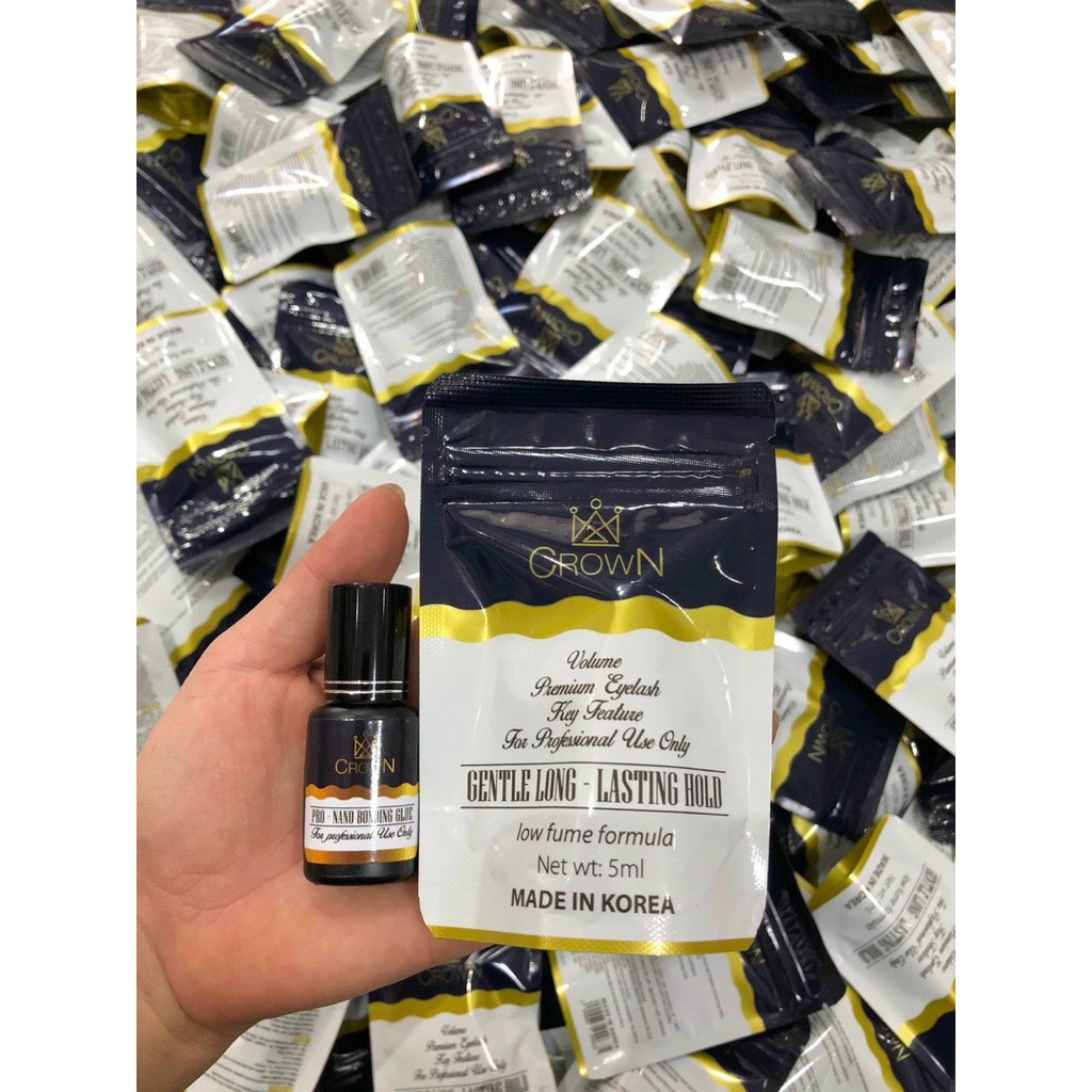 Keo nối mi Crown xanh - keo chuyên dùng cho phòng máy lạnh - Sushi nail mi