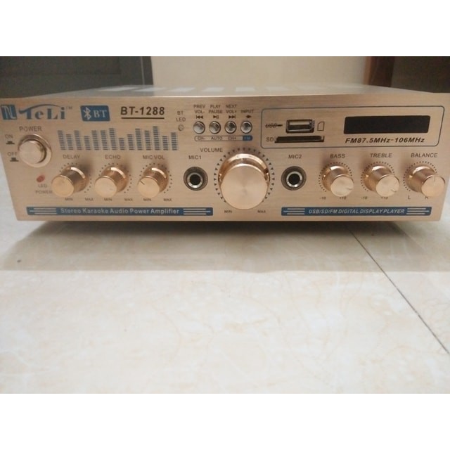 AMPLY MINI CAO CẤP BT-1288 ( 220V hoặc 12V DC)  CHUYÊN DỤNG