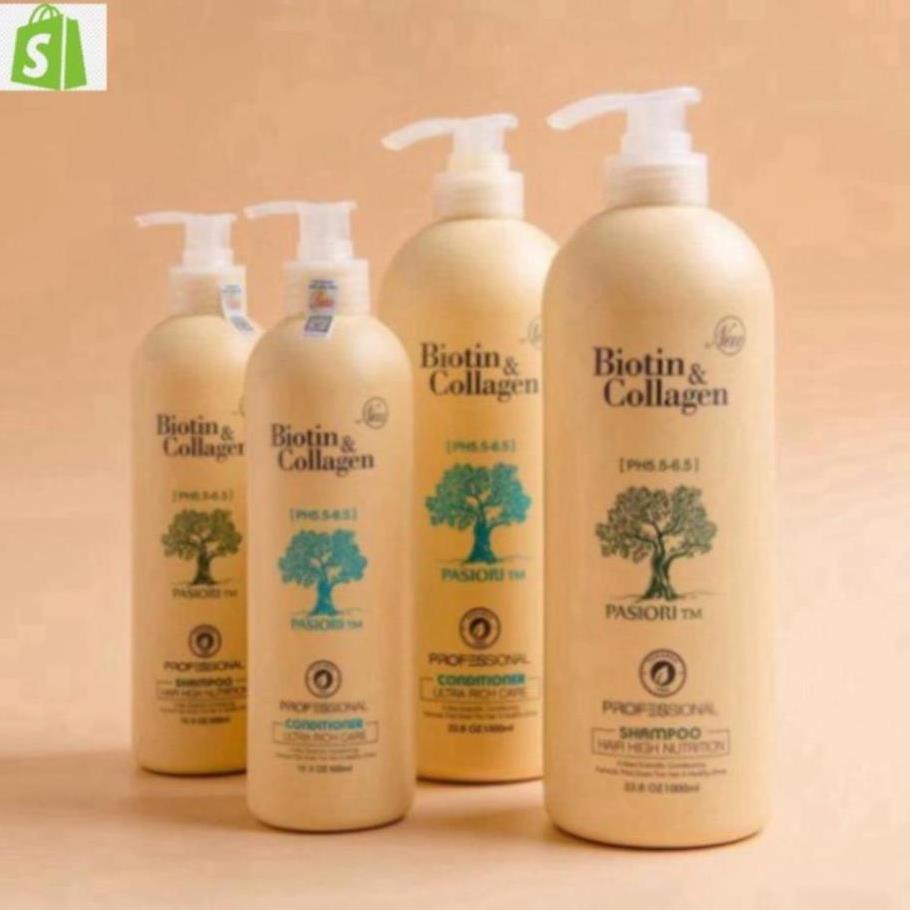 Cặp dầu gội xả Biotin Collagen Trắng 1000ml , dầu gội, dầu xả ngăn rụng tóc, dưỡng tóc, kích thích mọc tóc - anhduong