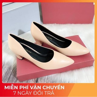 [FREESHIP- HÀNG SẴN][VIDEO HÌNH THẬT]Giày cao gót mã # 028CG5, bít mũi công sở cao 5cm