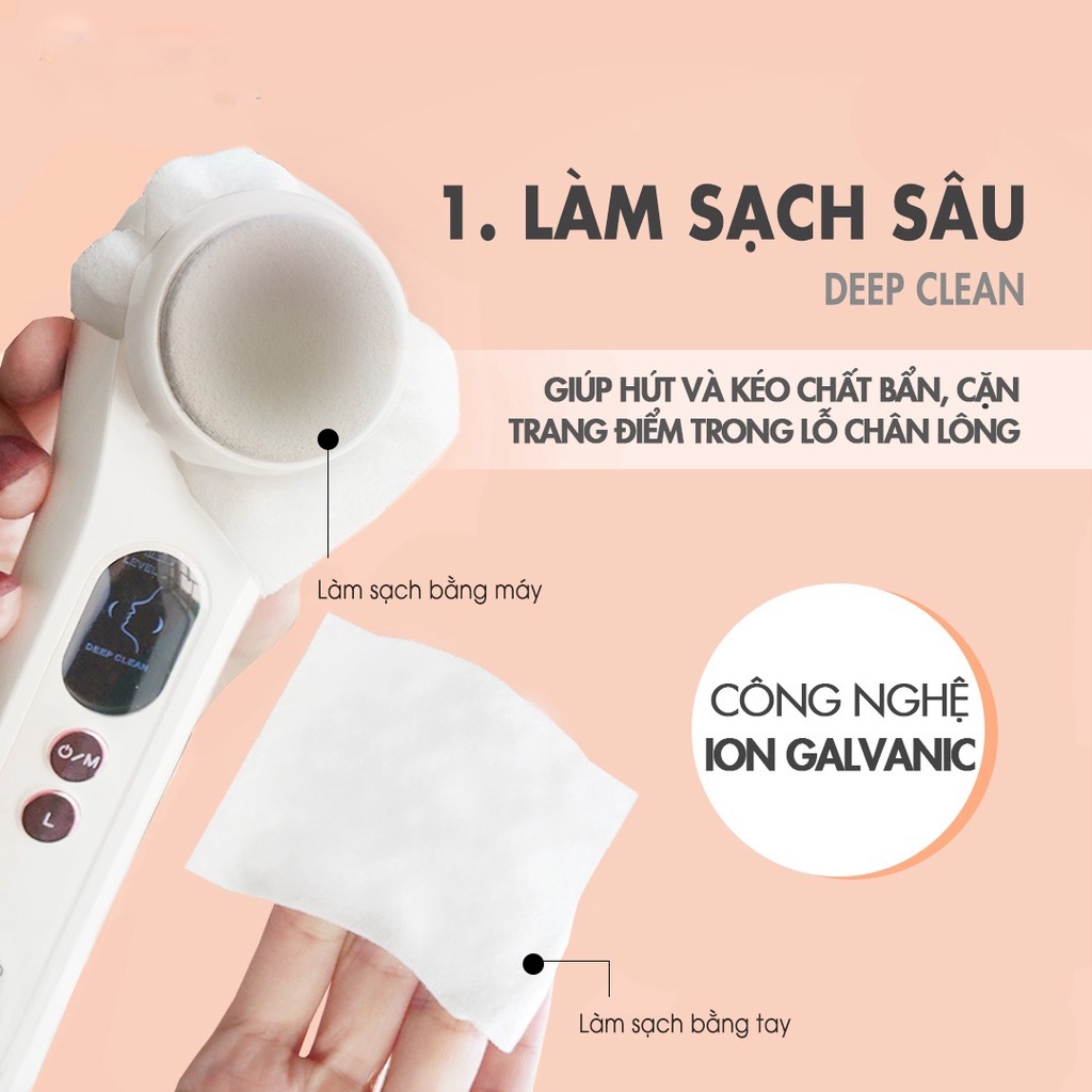 Máy Đẩy Tinh Chất Dưỡng Trắng Nóng Lạnh Ion Hot & Cool Beauty Device điện di tinh chất, tẩy trang