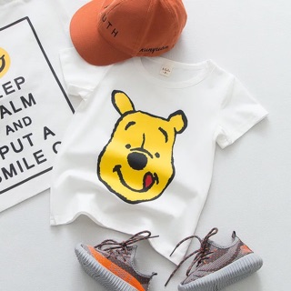 ÁO COTTON HÌNH MẶT GẤU CHO BÉ
