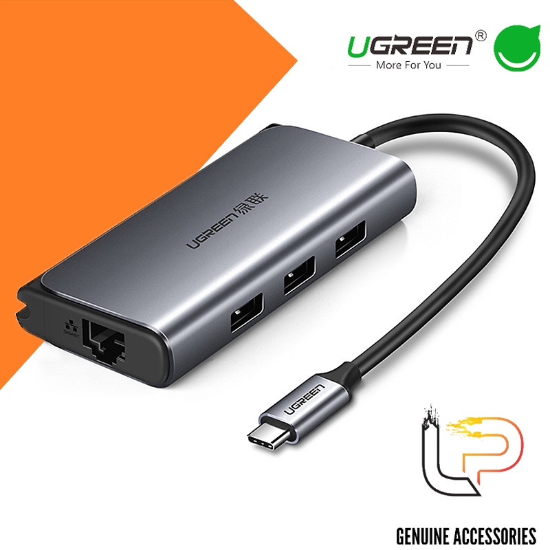 MULTIPORT HUB TYPE-C RA 3 USB 3.0 + LAN UGREEN 50252 - HUB CHUYỂN TYPE-C RA 3 USB 3.0 + LAN UGREEN 50252