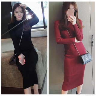 Đầm Body Tay Dài Cổ Lọ Thời Trang 2020