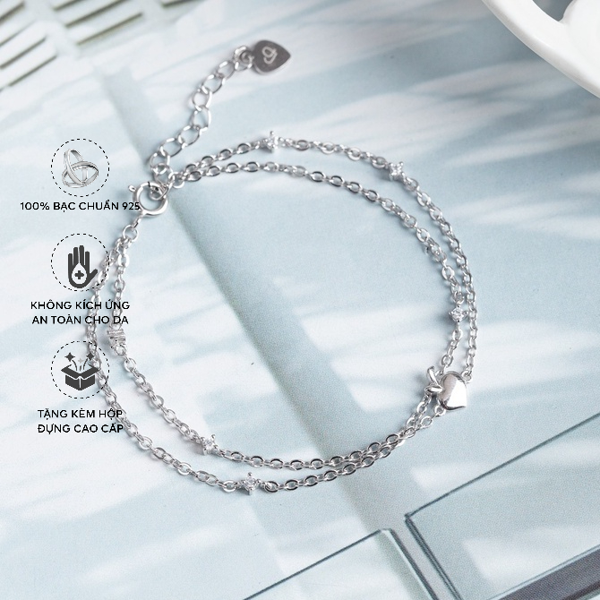 Lắc Tay Bạc Blue Peach Blue Peach WG LT510