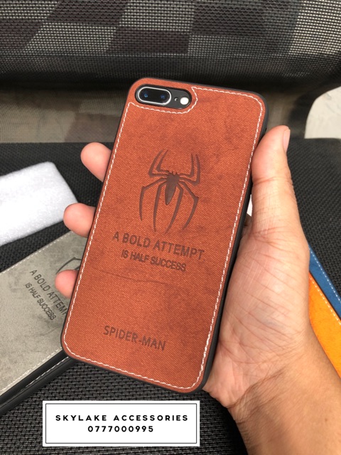 Ốp iPhone Spider Man da Pu các loại iPhone