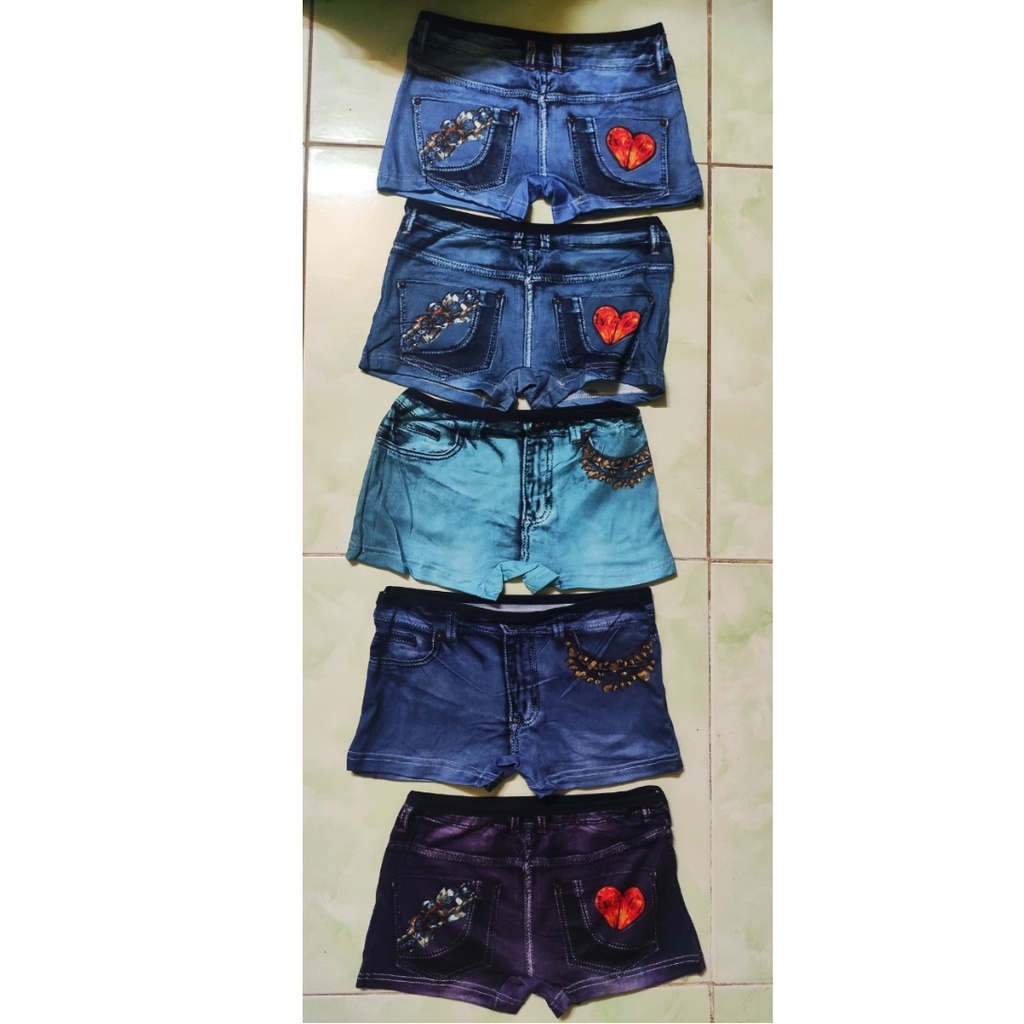 Quần short ngắn bé gái thun giả jean siêu xinh siêu kute