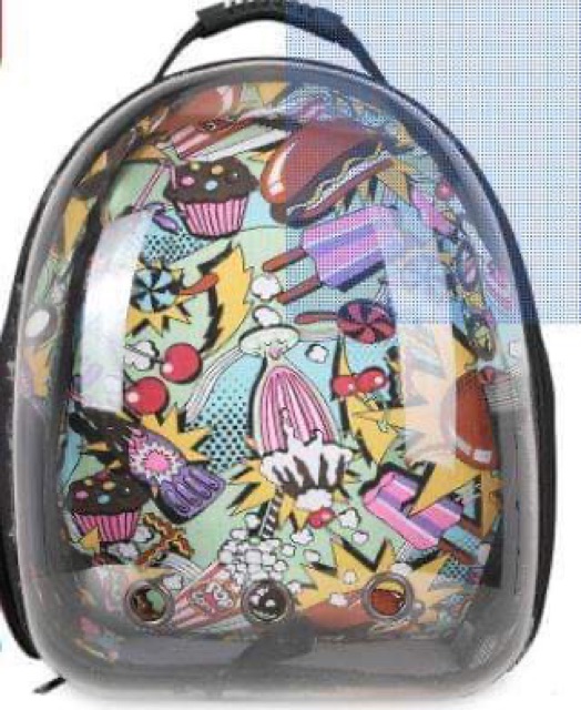 Balo trong suốt hoạ tiết mèo