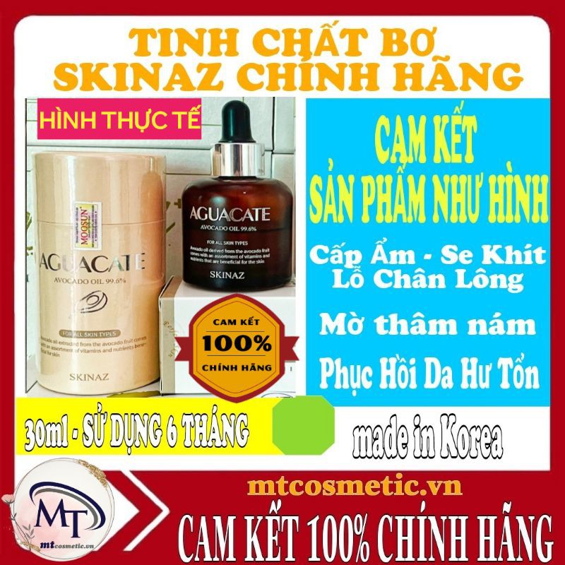 [CHÍNH HÃNG] Tinh chất bơ dưỡng da cao cấp AGUACATE Skinaz Hàn Quốc chính hãng - 30ml