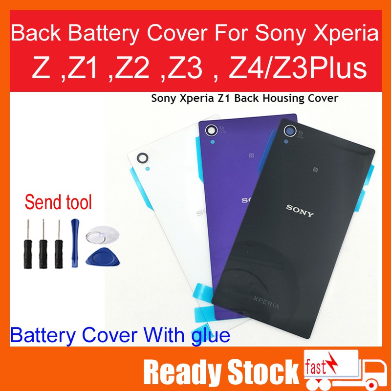 SONY XPERIA Z Z1 Z2 Z3 Z4 / Z3plus Z5 Nắp pin PC màu đen Cửa sau Pin Vỏ thủy tinh Vỏ máy tính COMPACT ULTRA M5 BACK COVER HOUSING BATTERY COVER, BACK COVER