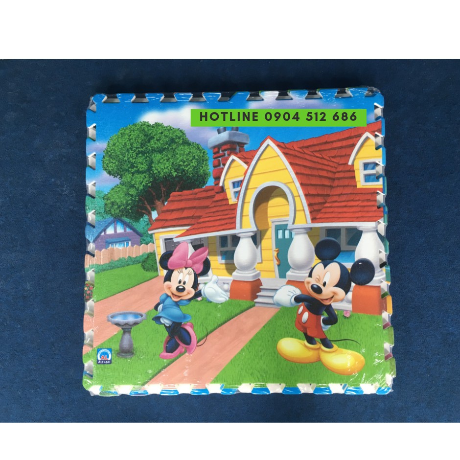 Xốp tranh ghép 60x60cm Âu Lạc Việt Nam Bộ chuột Mickey 4 tấm day 9-10mm