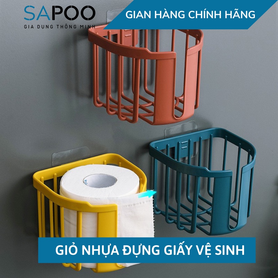 Rổ Đựng Giấy Vệ Sinh Và Đồ Gia Dụng Dán Tường Tiện Lợi Thông Minh - Gia Dụng SAPOO