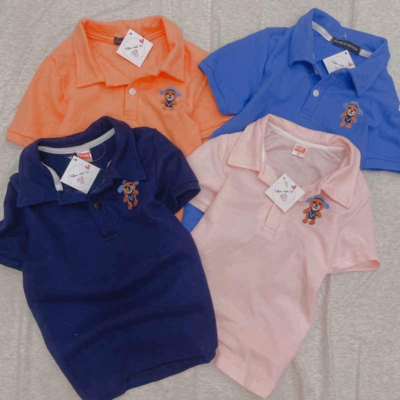 Áo thun Polo cổ bẻ  cho bé trai bé gái (14-23kg) - TIỆM NHÀ SU