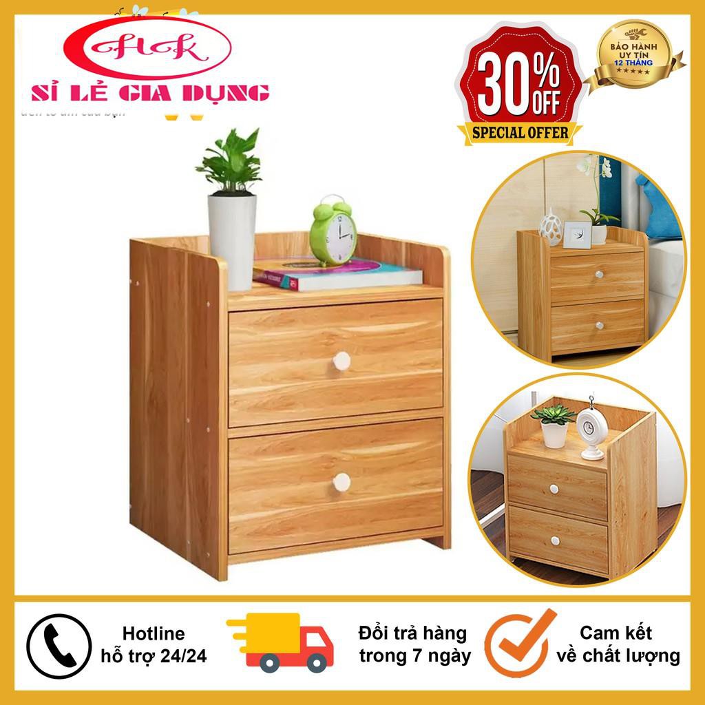 Hộc Tủ Đầu Giường, Kệ Tủ Đầu Giường Gỗ Ép MDF 2 Ngăn Kéo, Nhỏ Gọn Siêu Tiện Dụng Cho Căn Phòng Của Bạn