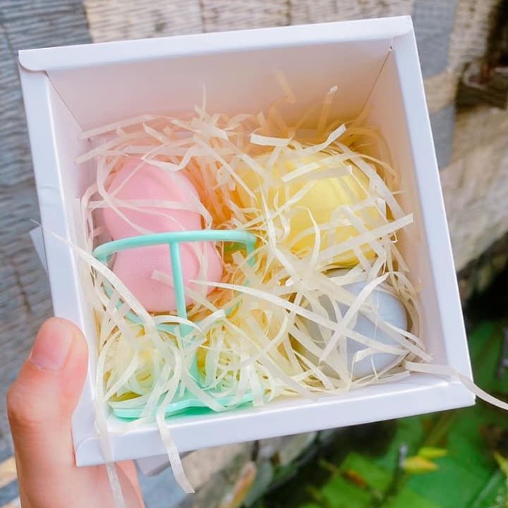 Set 3 bông Mút hồ lô tán nền kèm giá đựng | BigBuy360 - bigbuy360.vn