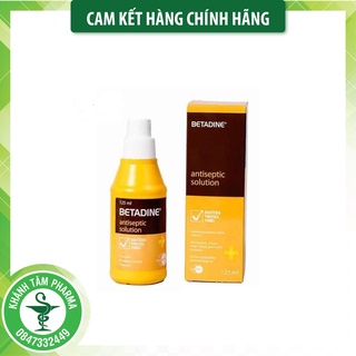 ! Dung dịch sát khuẩn Betadine antiseptic solution 10% [Betadin, povidine, povidin, iodine, thuốc đỏ] ! !