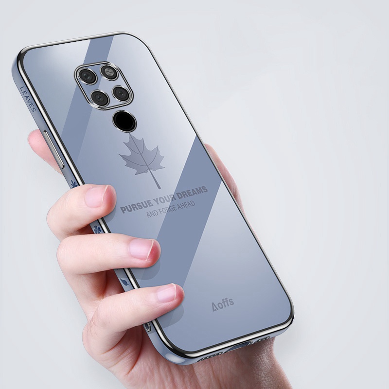Ốp Điện Thoại Họa Tiết Lá Phong Lấp Lánh Cho Huawei Mate 20 Pro X