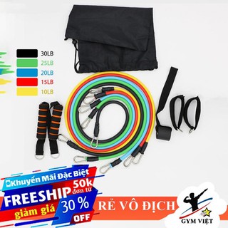🎁 Bộ 5 dây ngũ sắc tập gym 2021 ⚡FREE SHIP⚡ Dây dàn hồi đa năng