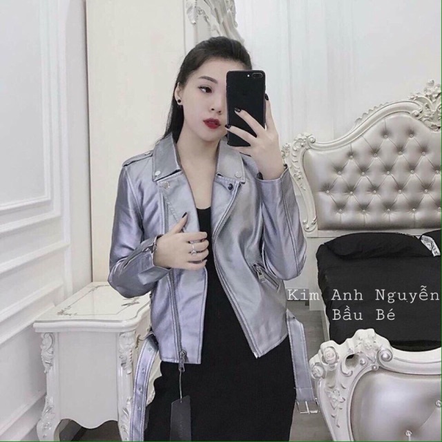Áo da siêu chất mốt từ năm này qua năm khác.một chiếc áo da không thể thiếu trong tủ đồ của các chị em.da mềm đẹp mướt..