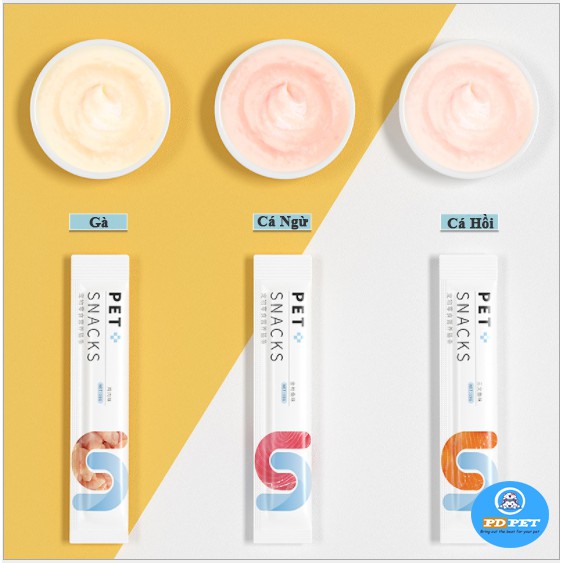Súp thưởng PET SNACK cho mèo, thú cưng - Đồ ăn vặt cao cấp dinh dưỡng tiện lợi