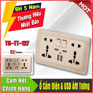 Combo 6 ổ cắm âm tường chống giật TK-020